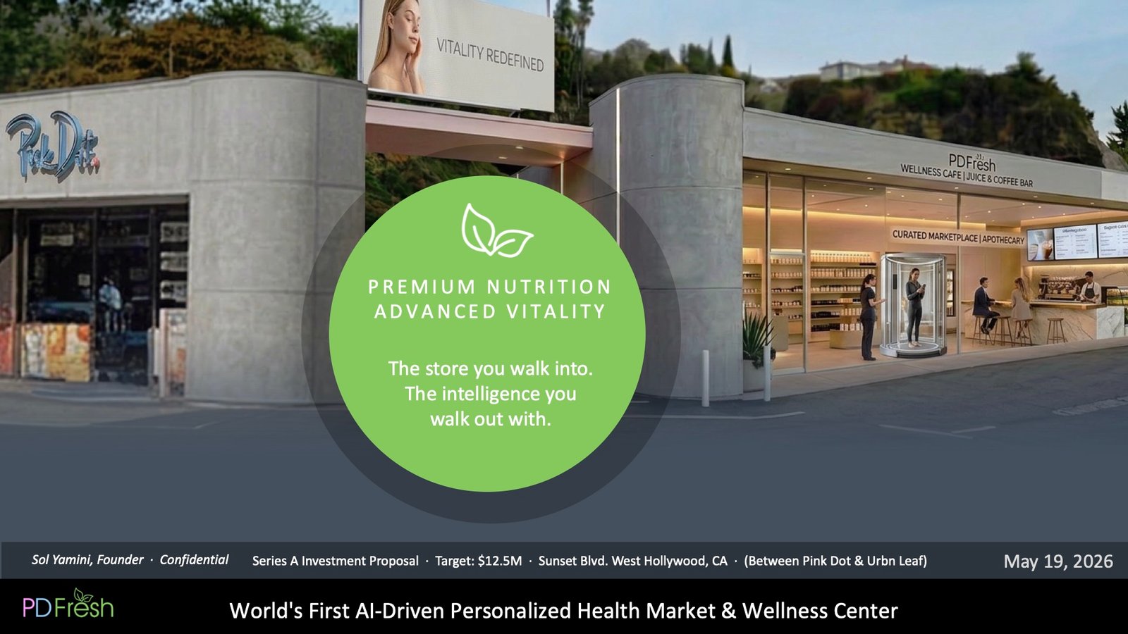 PD Fresh™ — Series A Investor Pitch Deck — AI Wellness Market — Barca Design Studio