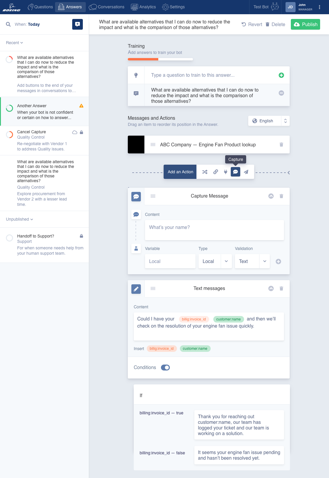 Boeing AI ChatBot Builder — Barca Design Studio