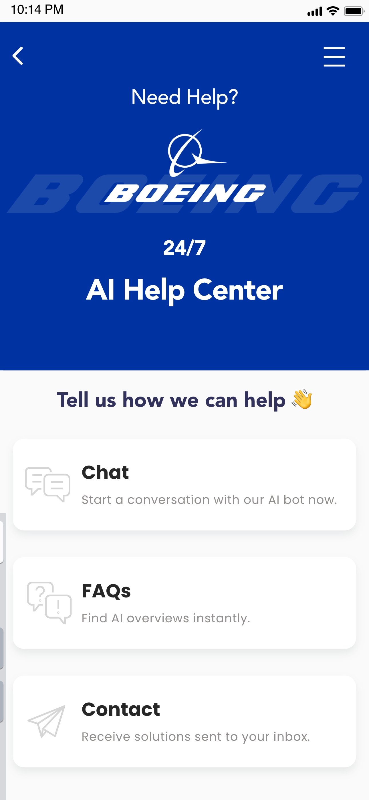 Boeing Supply Chain AI Mobile App — Barca Design Studio