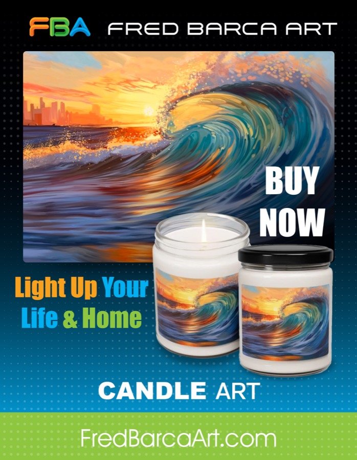 FBA Art — Wave Candle Art Product Ad