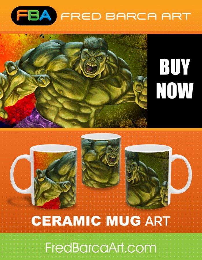 FBA Art — Hulk Ceramic Mug Product Ad