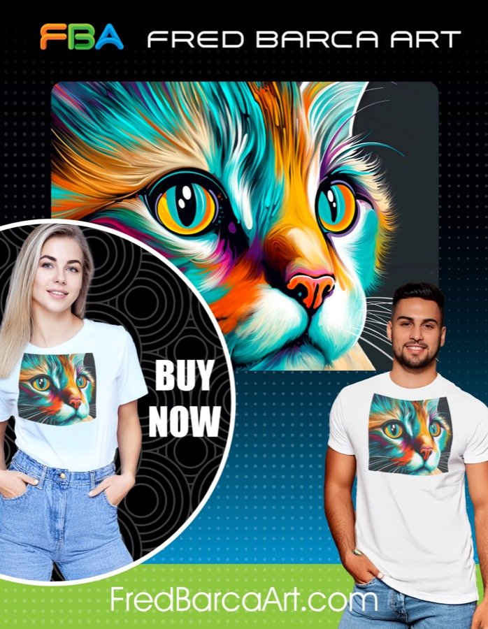 FBA Art — Cat T-Shirt Product Ad