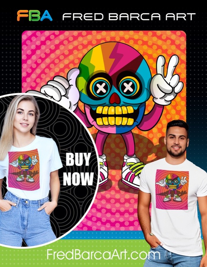 FBA Art — Skull T-Shirt Product Ad