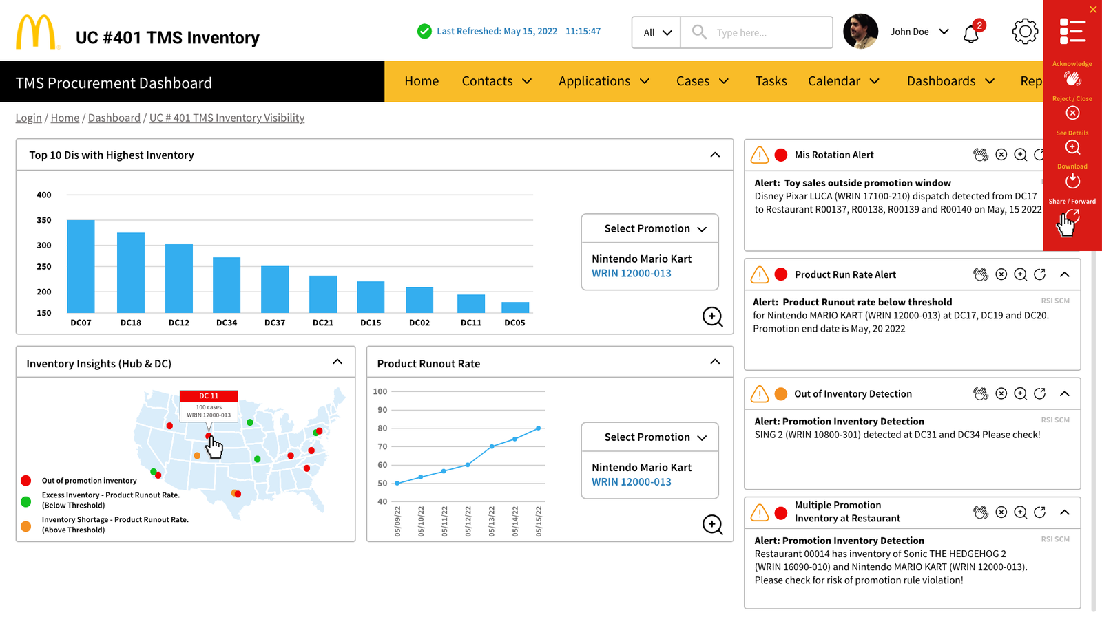 McDonald's TMS Procurement Persona UX — Enterprise Supply Chain Analytics — Barca Design Studio