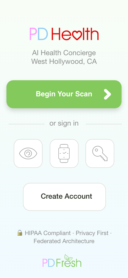 PD Fresh Health Twin Mobile App UX Design — AI Digital Wellness — Barca Design Studio