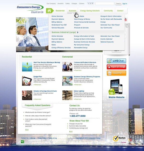 Consumers Energy Enterprise UX Design — Barca Design Studio